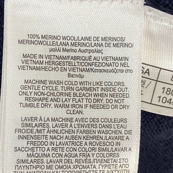 Brooks Brothers Merino Wool Sweater Vest Men's L Blue V-Neck Knit Quiet Luxury - Picture 4 of 5